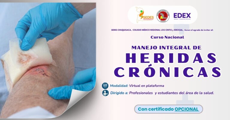 CURSO NACIONAL EN: MANEJO INTEGRAL DE HERIDAS CRÓNICAS